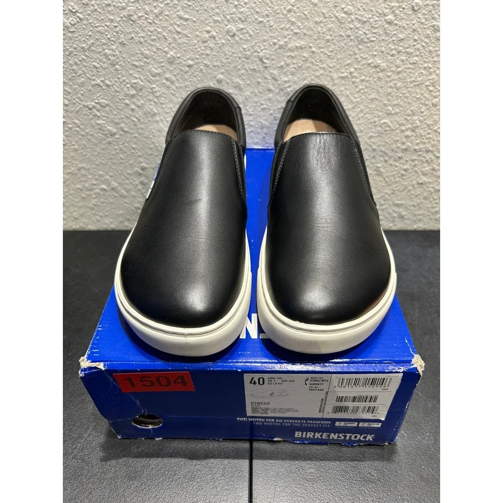 Birkenstock Oswego Leather Black EU 40 US L9 M7 Womens Mens